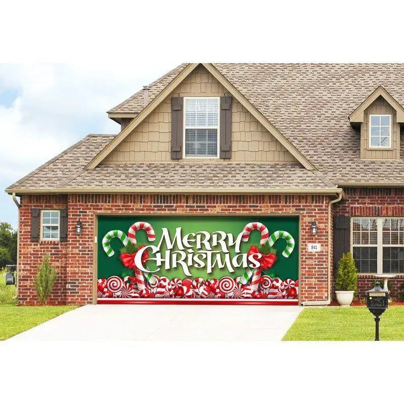 Christmas Background Hanging Cloth Garage Door Patch Holiday Party - Bellarte Enchanté Christmas Background Hanging Cloth Garage Door Patch Holiday Party
